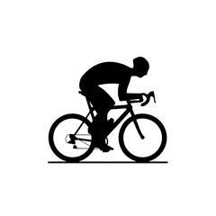 Obraz premium Cyclist Silhouette. Dynamic Motion and Speed