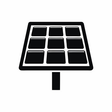 recommend clip art: solar panel icon vector silhouette illustration isolated on white background
