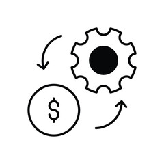 Financial Optimization Supplier vector icons stock illustration