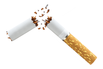 cigarette broken isolated on transparent background