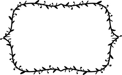 Rectangle Vintage Frame laurel wreath silhouette black horizontal vintage frames flower floral leaf border Botanical laurel ornate art leaf Elements design border retro badge decoration element isolat