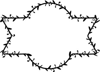 Rectangle Vintage Frame laurel wreath silhouette black horizontal vintage frames flower floral leaf border Botanical laurel ornate art leaf Elements design border retro badge decoration element isolat