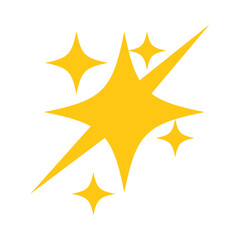 Glossy gold sparkle star symbolizing top food quality, great for culinary icons, reviews, or award labels.