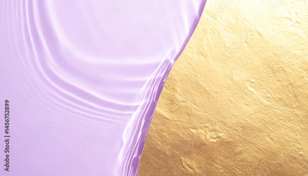 Aufkleber fluid dynamics of lavender and gold abstract art creation studio environment close-up view conceptua