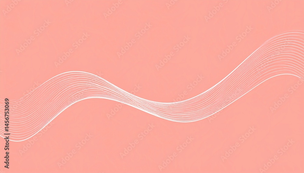 Poster creating dynamic waves on a soft coral background abstract artwork minimalist design digital art clo