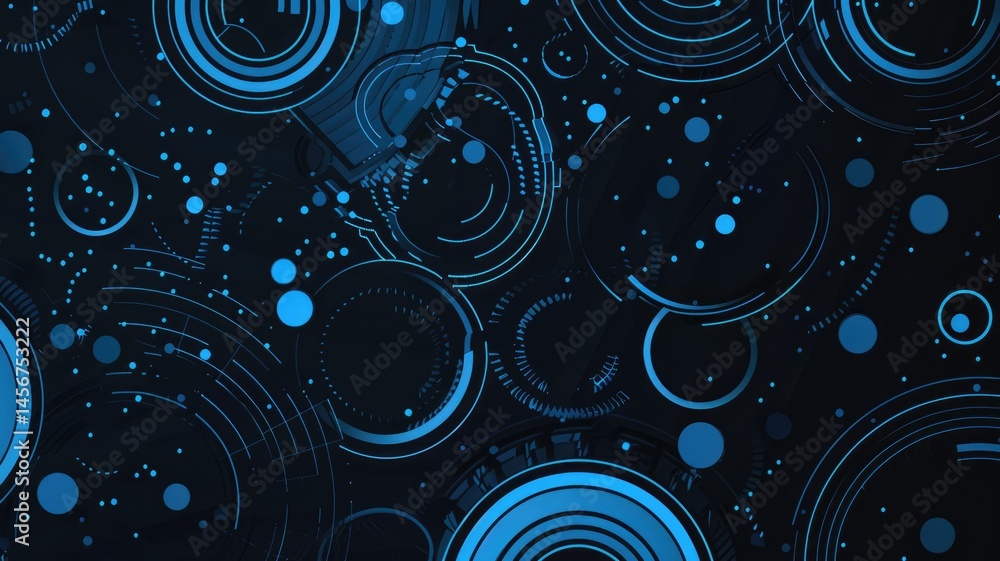 Poster abstract picture micro light sparkling particle represent data flow vivid flowing wave with high tec