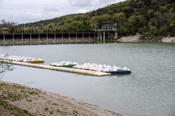 Obraz premium natural landscape on a sunny spring day in the vicinity of Anapa