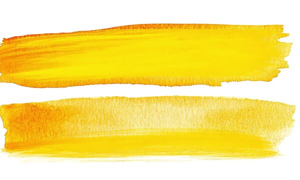 Two orange yellow paint strokes