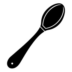 Spoon icon vector silhouette illustration isolated on white background