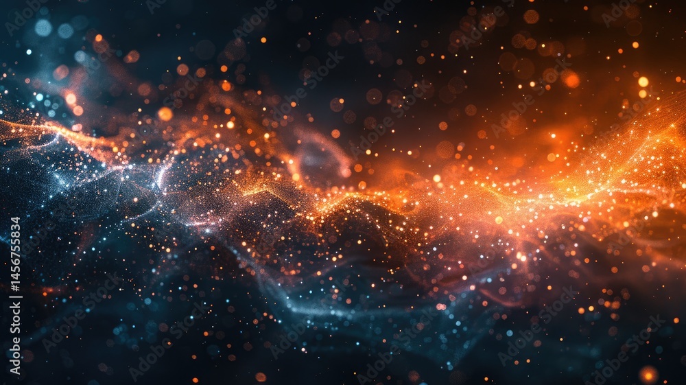 Aufkleber abstract of seamless pattern magical star emit light in natural scene or sparkling particles on natu