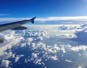 High Altitude Airplane View Of Cloudscape