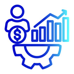 This is Self Development icon from the Asset Management icon collection with an Outline Gradient style