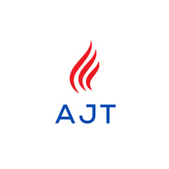 AJT logo design. Creative company name, headlines typography identity, trendy logotype. Vector illustration.