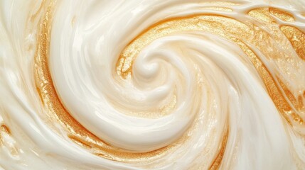 Vibrant Swirling White and Gold Background for Abstract Art