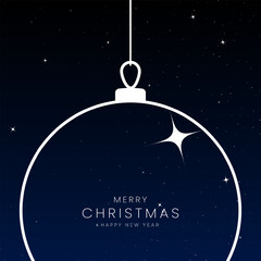 Fototapeta premium Merry Christmas and Happy New Year. Greeting card or invitation template with golden Christmas tree background. Luxury christmas invitation card art deco design vector.