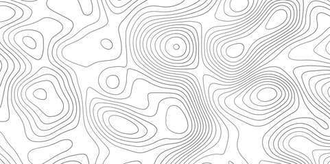 Topographic map background with geographic grid for hiking and mountain sport. modern design with white background and black wave lines. topographic contour lines vector map seamless pattern vector.