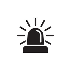 Emergency Siren Icon Vector for Alert and Warning System Design