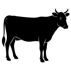 a cow silhouette on a white background,