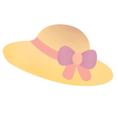 Summer Beach Gradient Clipart - Wide Brim Hat