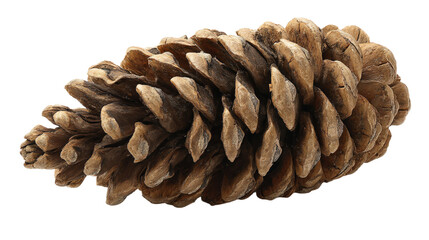 a pine cone is shown on a white surface