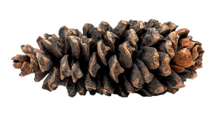 a pine cone is shown on a white surface