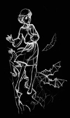 Watercolor illustration of the difficulties the path of human life