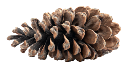 a pine cone with a large amount of brown stuff on it