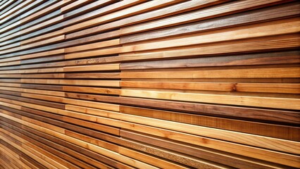 Architectural Wood Paneling Design Featuring Horizontal Linear Texture and Warm Brown Tones