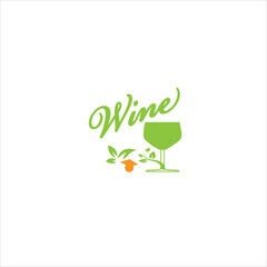 Premium vector wine logo design 