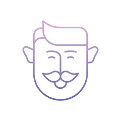 Hair And Beard Shaving Icon vector stock illustration