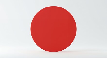Red Circle on White Background