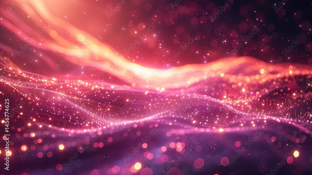 Poster abstract picture vibrant particle scatter around create seamless pattern with beautiful color backgr
