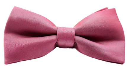 a pink bow tie on a white surface