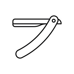 Straight Razor Icon vector stock illustration