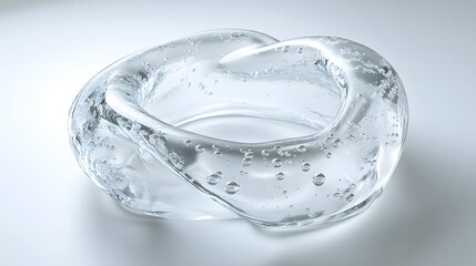 Abstract, translucent ring form with air bubbles.