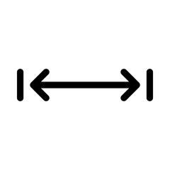 Icon of horizontal arrows indicating length or distance