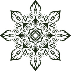 Beautiful flower art and mandala vector design