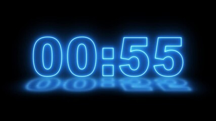 Cyber neon countdown timer, futuristic cyan laser led light energy clock display, 3d rendering digital stopwatch sign Futuristic Countdown Timer Displaying the Number Twenty in a High-Tech Environment - Powered by Adobe