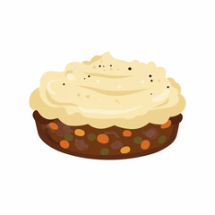 Swirls of beige smooth dip with specks in the lower right, and white space above