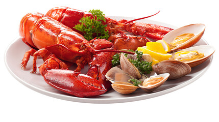 a plate of lobsters