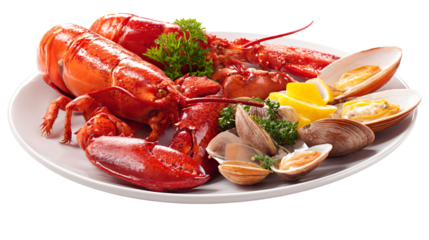 a plate of lobsters