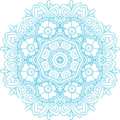 Beautiful flower art and mandala vector design
