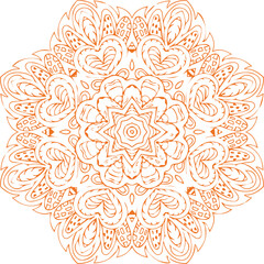 Beautiful flower art and mandala vector design
