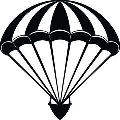 Parachute silhouette, Ski parachute gliding silhouette vector, paraglider vector illustration, Paragliding Parachute, Silhouette, vector illustration 