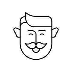 Hair And Beard Shaving Icon vector stock illustration