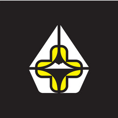 Medical mountain logo vector