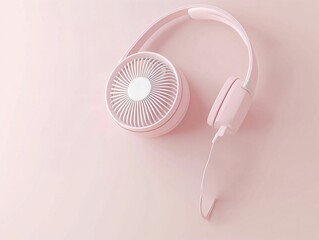 Pink Fan Headphones