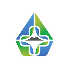 Medical mountain logo vector