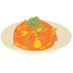 Egg fried rice Chinese food
