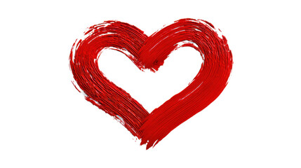 red heart on white